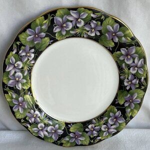 Royal Albert Provincial Flowers Purple Violet bone china salad plate 8 1/4"